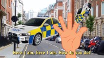 Finger Family Police Car - Real City Heroes For Children - Learn Street Vehicles Names and Sounds