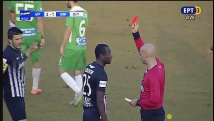 Αγροτικός Αστέρας 2-1 ΟΦΗ  Adukor J. Κόκκινη Κάρτα  04-01-2017 (HD)