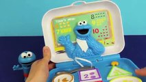 Cookie Monster Learn and Crunch Lunchbox Sesame Street Cookie Monster Toy Count N Crunch