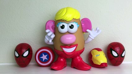 ABC SURPRISES EGG LEARN SPELL WORDS TOY STORY MRS POTATO HEAD Thomas train Spiderman Captain America