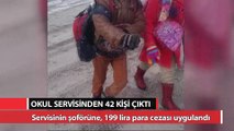 17 Kişilik öğrenci servisinden 42 kişi çıktı