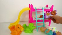 Baby Doll Bunk Beds Playing on the Slide