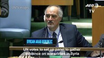 UN votes to set up panel to prepare Syria war crimes cases