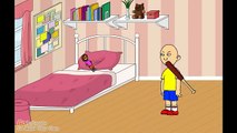 Caillou smashes his sister's toy and gets grounded