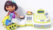 ★ DORA THE EXPLORER CASH REGISTER TOY ★ Supermarket Dora La Exploradora Toy Food Cooking Playset