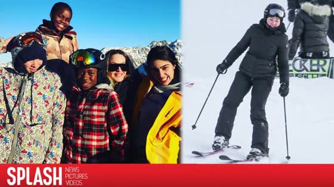 Madonna Skis the Swiss Alps With Her Family