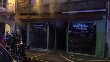 Incendie épicerie Avranches