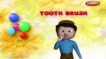 Tooth Brush | Nursery Rhymes With Lyrics | Nursery Poems | 3D Nursery Rhymes For Children