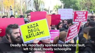 Anger grows in Turkey over schoolgirl dormitory blaze
