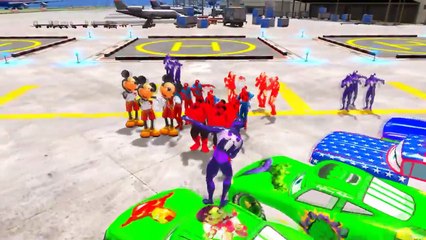 Spidermans Epic Dance Hulk IronMan Mickey Mouse and McQueen Cars Nursery Rhymes for Kids