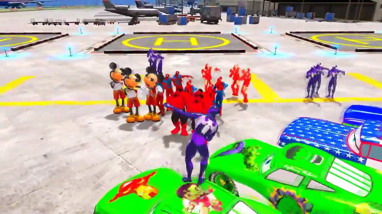 Spidermans Epic Dance Hulk IronMan Mickey Mouse and McQueen Cars Nursery Rhymes for Kids
