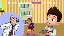 Chase Paw Patrol Jumping on the Bed - Five Little Monkeys Jumping on the Bed Nursery Rhymes w Chase