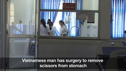 Vietnamese man has surgery to remove scissors from stomach