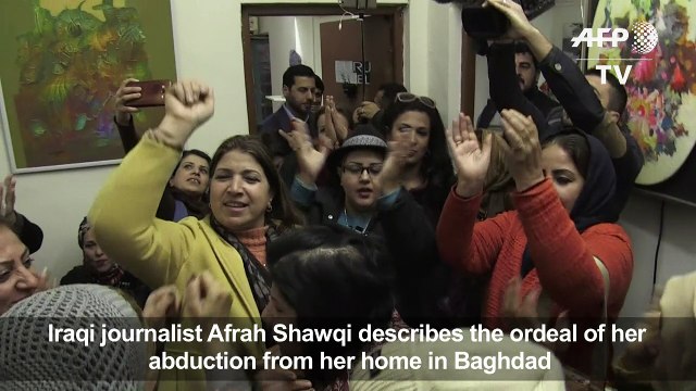 Freed Iraqi journalist gives press conference