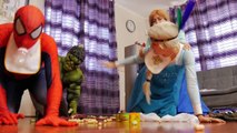 BAD BABY Frozen Elsa! w/ Spiderman Frozen Anna Riddler Catwoman Joker Superhero in Real Life Fun