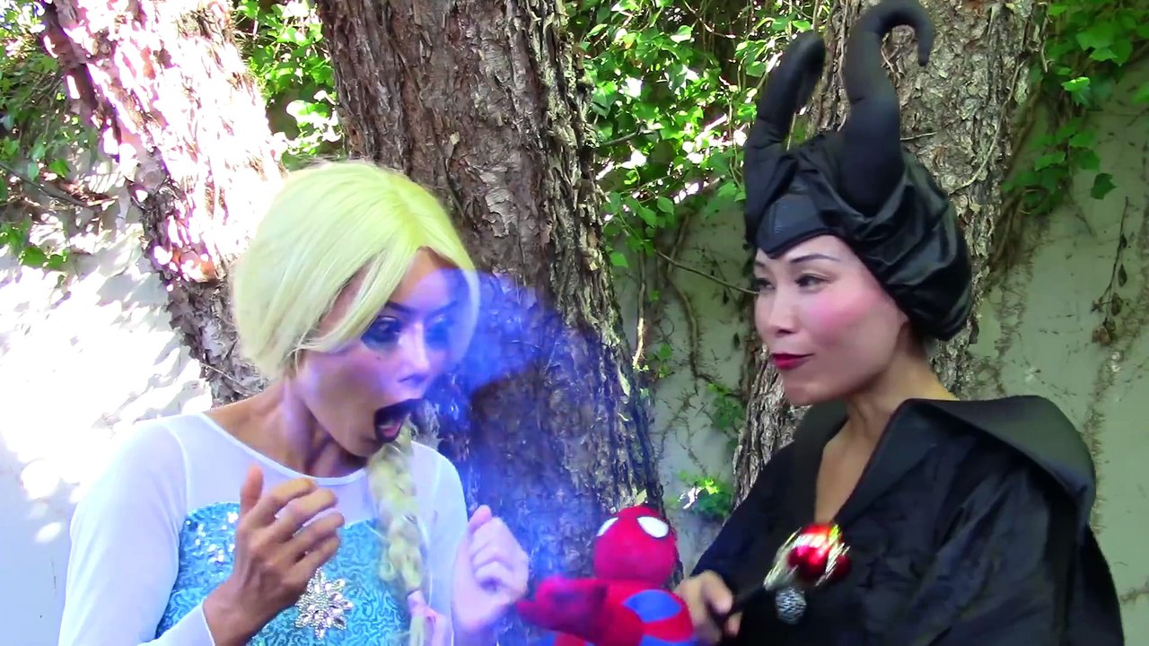 Bad Baby Elsa w  Spiderman, maleficent, catwoman, cat baby funny superhero video