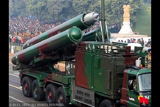 Military Weapon Brahmos missiles with 600+km range enables to strike deep inside Pakistan