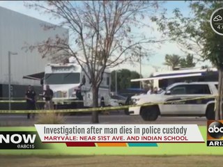 Police are investigating after a man died in their custody