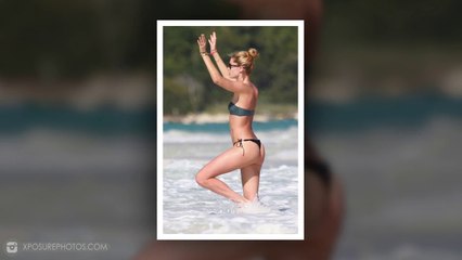 Doutzen Kroes Displays Sexy Body in Bikini on Miami beach