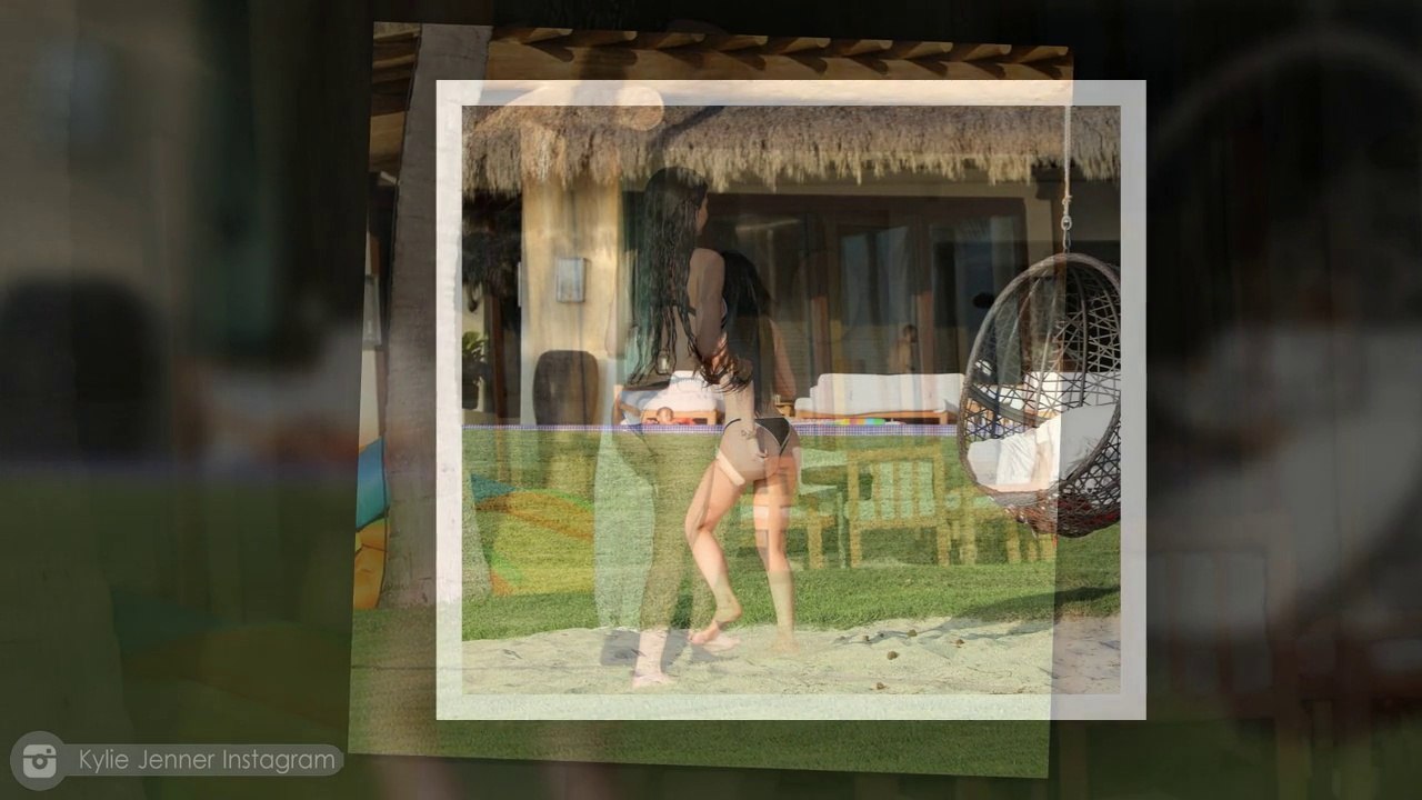 Kylie Jenner Flaunts Her Curves in Fishnet Swimsuit Pics