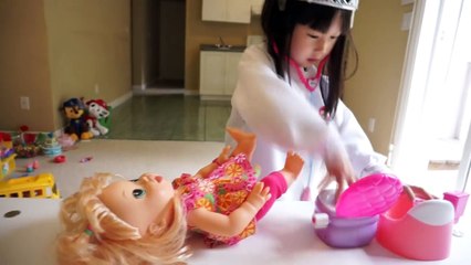 Download Video: Baby Alive Doll Spider Attack Accident,Sleep,Eat,Poop,Sick,Frozen Elsa Doctor Check up in Real Life