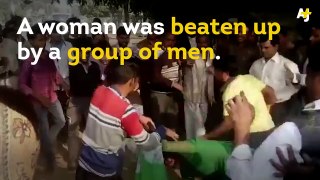 A group of men beat this woman with a stick. Why She called out when one of them groped her.