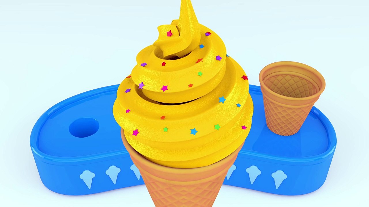 Learn Colors with 3D Soft Ice Cream for Children - Colours for Kids to Learn