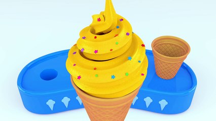Learn Colors with 3D Soft Ice Cream for Children - Colours for Kids to Learn