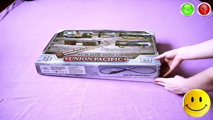 Union Pacific Retro Train Set 2 Railway Station   Train Toys VIDEO FOR CHILDREN