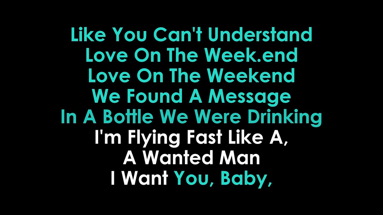 John Mayer - Love On The Weekend karaoke