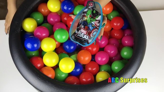 GIANT BUCKET Ball Pit Egg Hunt Surprise Toys Learn Fruits Food Names My Little Pony Marvel for Kids