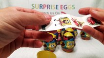 Spongebob Squarepants Surprise Eggs Opening Toys - 12 Kinder Surprise Egg Style Toys