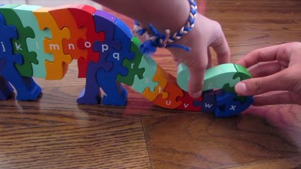 ABC123- Alphabet Dinosaur Puzzle for Kids (Easy Puzzle)