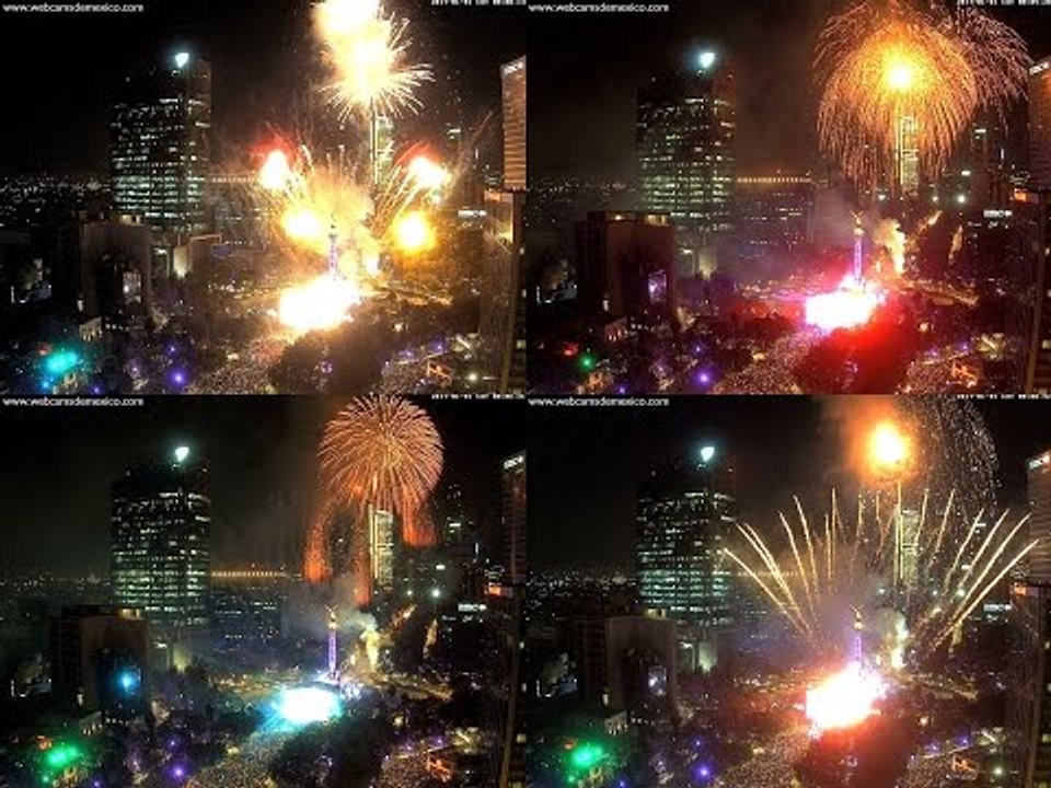 Mexico City Ushers in the New Year With Huge Fireworks Display