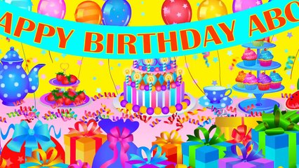 Learn ABC birthday party song. Alphabet for kids. Learn ABCs song.