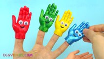 Learn Colors for Children Painted Hands Toys Finger Family Nursery Rhymes Video EggVideos.com