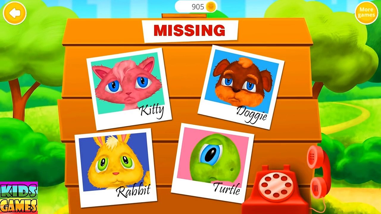 Animal Doctor Care: Care of Pets: Puppy, Rabbit, Turtle, Kitty. Game App for Kids.