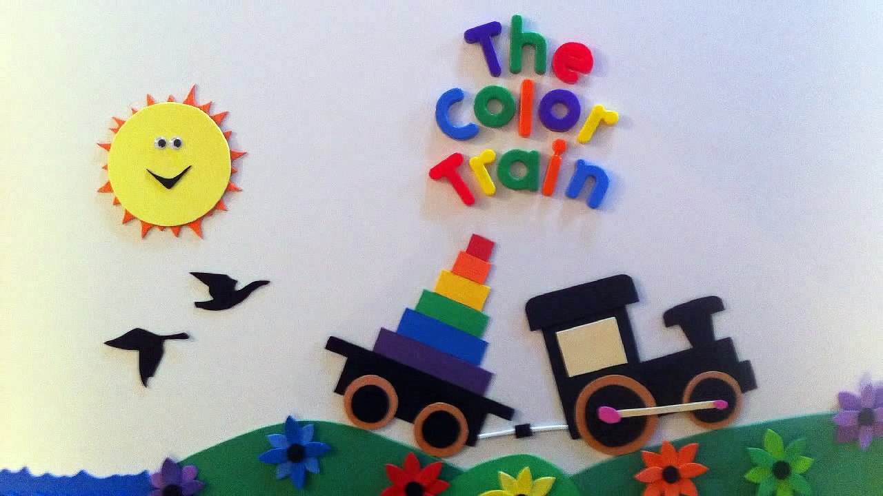 Learning Colors Video for Children in English, The Color Train Story.