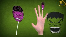 Finger Family Colors Hulk Lollipop Candy Family | Finger Family Songs | Funny Hulk Finger Family