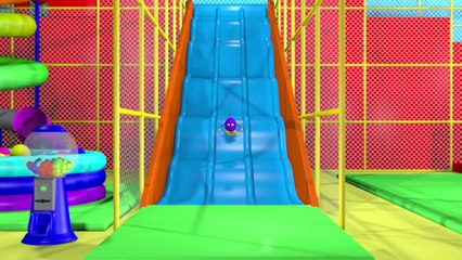 Giant Slide 3D For Kids | Surprise Eggs Learn Colors Balls Indoor Playground Family Fun Play Center