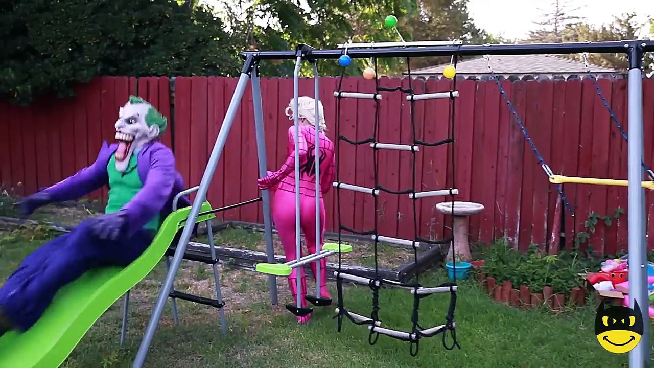 Pregnant PINK SPIDERGIRL vs BAD BABY! w/ Spiderman & Frozen Elsa Spiderbaby PRANK in Real Life!