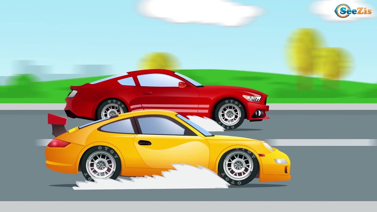 Carros de Carreras y Coche de Policía | Dibujos animados de COCHES | Carros para niños