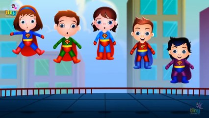 Five Little Superheroes | Nursery Rhymes For Babies | TinyDreams Kids
