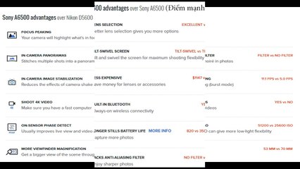 So sanh nikon d5600 vs Sony a6500