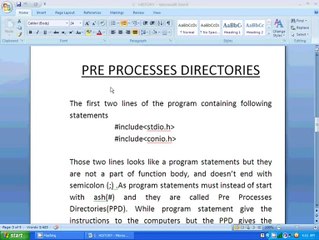 C LANGUAGE PRE PROCESSOR DIRECTORIES