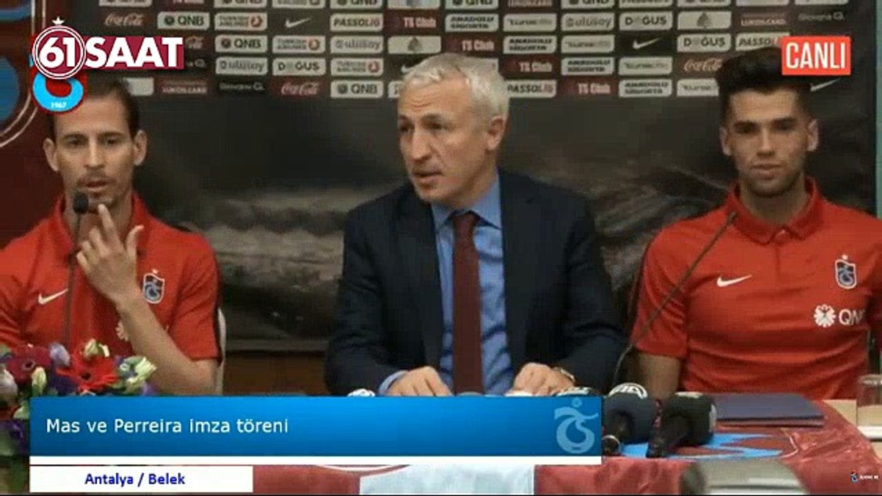Trabzonspor'da Mas ve Pereira resmen imzayı attı
