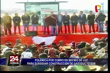 Polémica por cobro en recibo de luz para subsidiar construcción de Gasoducto Sur