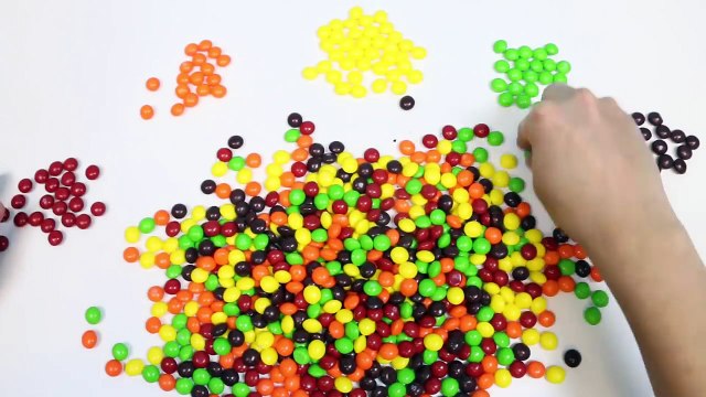 LEARN COLORS Skittles Candy Rainbow & Kid's Learning Spelling Activity!
