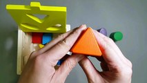 Learn shapes for kids with shape sorter cognitive and matching wooden toy