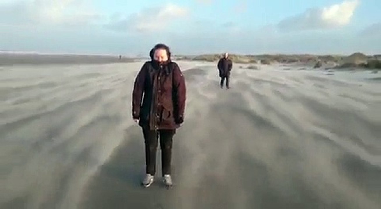 Superbe illusion sur une plage